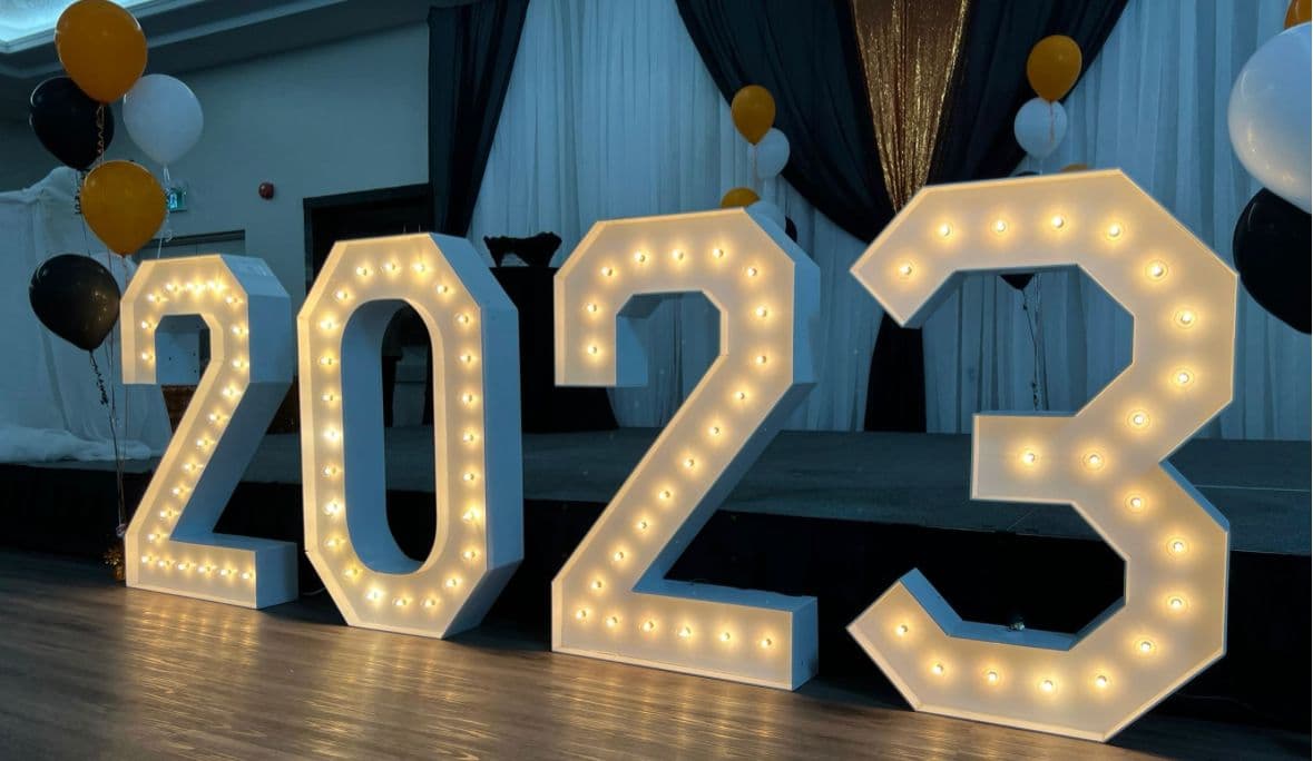 Large Lighted Numbers - 4psc